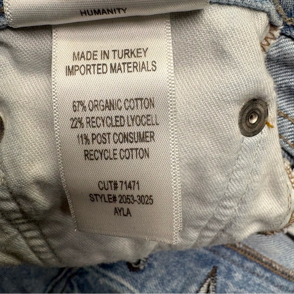 Citizens of Humanity Jeans Womens 24 Blue Ayla Baggy Distressed Button Fly - Picture 8 of 16